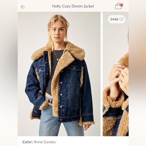 Free People Holly Cozy Denim Jacket